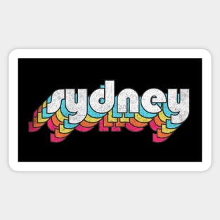 Sydney  / Retro Faded Style Typography Design Sticker